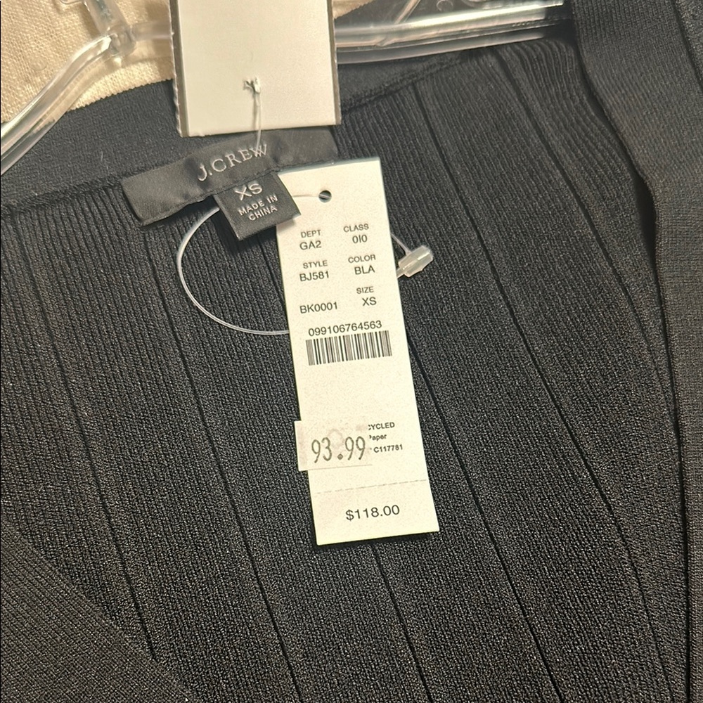 J.Crew Black Ribbed Cardigan - Picture 2 of 3